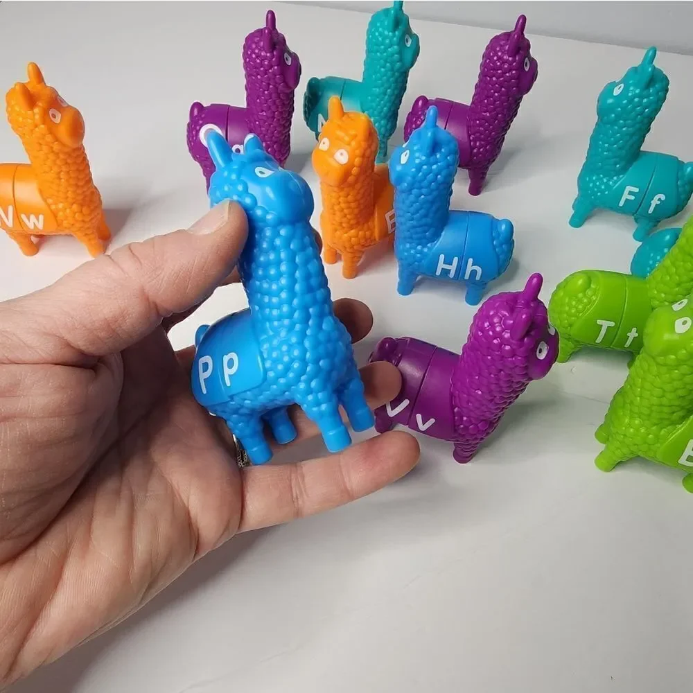 Snap-n-Learn Letter Llamas Alphabet Color Matching Kids Toy Set 13 two piece